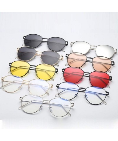 Oval Unisex Fashion Oval Sunglasses Lightweight Plastic Frame Composite Lens Glasses for Outdoor - C419038W8I9 $12.95