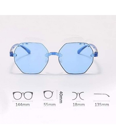 Rimless Polarized Sunglasses for Women Classic Trendy Stylish Sun Glasses 100% UV Protection - Yellow - C71906OQQ6Q $6.20