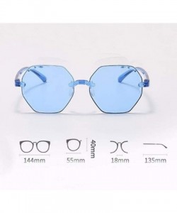 Rimless Polarized Sunglasses for Women Classic Trendy Stylish Sun Glasses 100% UV Protection - Yellow - C71906OQQ6Q $6.20