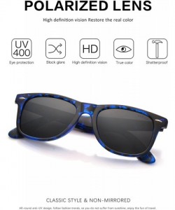 Semi-rimless Mens Sunglasses Polarized Womens UV 400 Protection - 5-tortiose Blue - CC186XSN843 $13.90