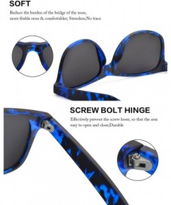 Semi-rimless Mens Sunglasses Polarized Womens UV 400 Protection - 5-tortiose Blue - CC186XSN843 $13.90