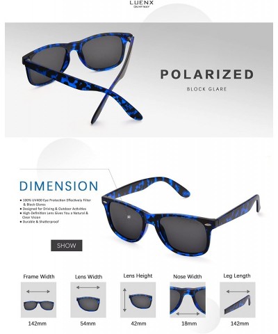 Semi-rimless Mens Sunglasses Polarized Womens UV 400 Protection - 5-tortiose Blue - CC186XSN843 $13.90