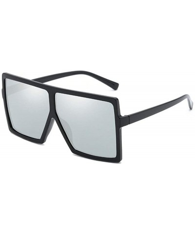 Square New retro square sexy luxury brand designer UV400 oversized unisex sunglasses - White Mercury - CB18LMRNA3K $22.82