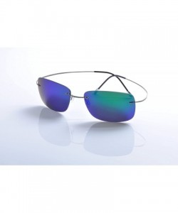 Rimless rimless titanium polarized Sunglasses - Gray - C012HKKZRUR $19.83