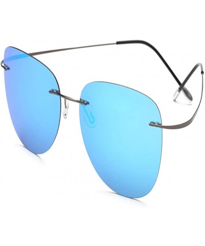 Square Polarized Sunglasses Polaroid Light Designer Rimless Polaroid Gafas Men Sun Glasses Eyewear - Zp2117-c5 - CV18Y394LD7 ...