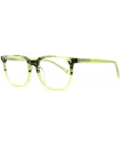 Square Acetate Polarized Sunglasses Square Sun Glasses for Men 9114 - Green Glasses Frame - CR194SUUCMI $30.05