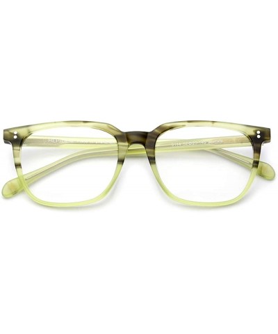 Square Acetate Polarized Sunglasses Square Sun Glasses for Men 9114 - Green Glasses Frame - CR194SUUCMI $30.05