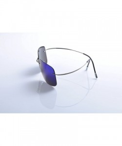 Rimless rimless titanium polarized Sunglasses - Gray - C012HKKZRUR $19.83