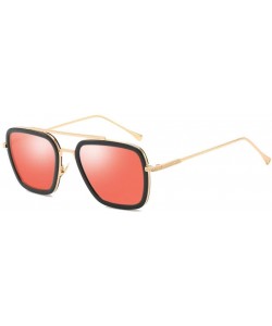 Oval Sunglasses Men Metal Square Man Sun Glasses - Tn5 - CU194O3LU8L $40.73