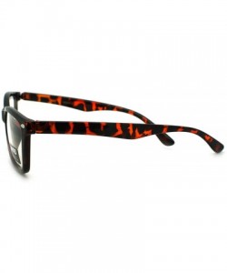 Rectangular Clear Lens Optical Frame Eyeglasses Designer Rectangular Glasses - Tortoise - CW11USQDX93 $11.55