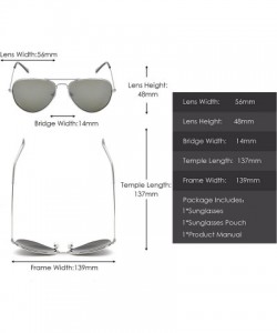 Sport Retro Polarized Aviator Sunglasses for Men Women Metal Frame Sun Glasses UV400 Protection - CP17Z6HG7WT $8.43