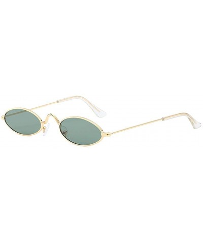 Rimless Unisex Small Frame Oval Sunglasses for Men and Women Trendy Fashion Sunglasses Metal Frame - C - CW1908LZQWO $19.43