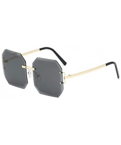 Rimless Women Square Sunglasses Designer Rimless Shades Sun Glasses Luxury Ladies Eyewear - 5 - CX18Y6GZ3QX $24.13