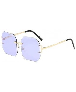 Rimless Women Square Sunglasses Designer Rimless Shades Sun Glasses Luxury Ladies Eyewear - 5 - CX18Y6GZ3QX $24.13