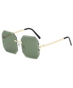 Rimless Women Square Sunglasses Designer Rimless Shades Sun Glasses Luxury Ladies Eyewear - 5 - CX18Y6GZ3QX $24.13