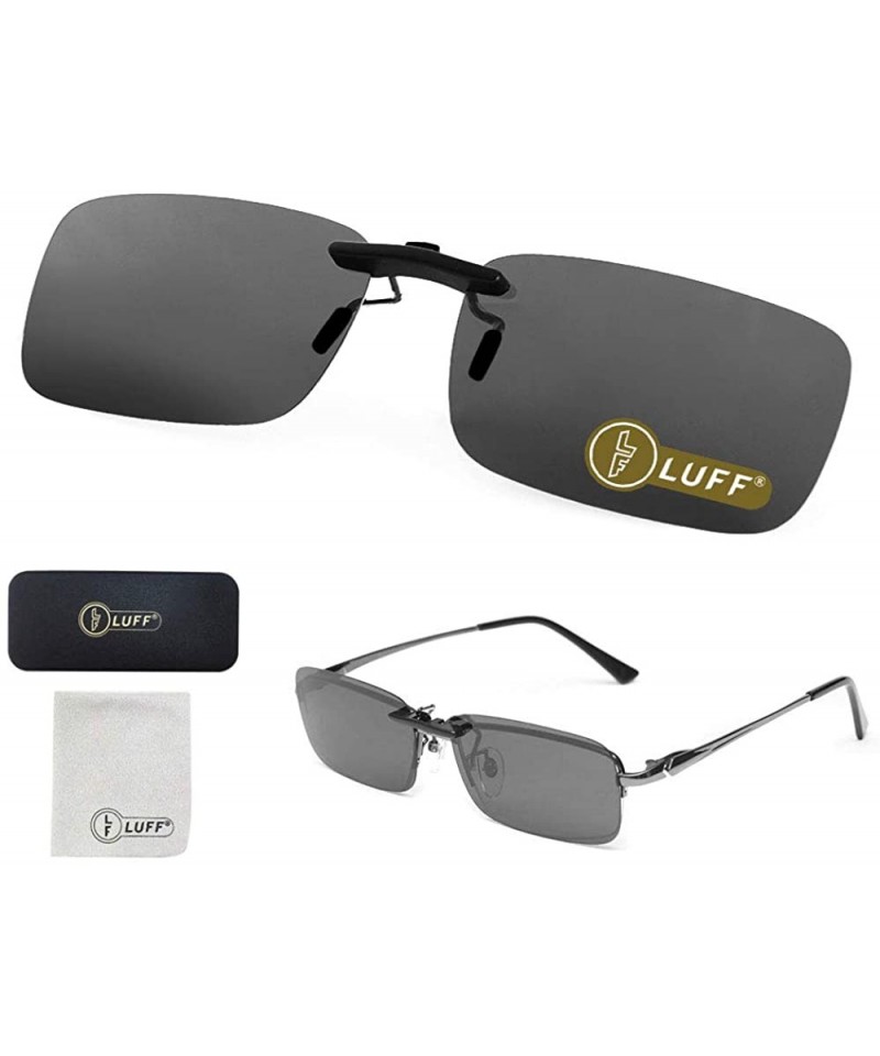 Wrap Polarized Clip on Sunglasses for Prescription/Myopia Eyeglasses Outdoor/Driving - Black - CJ1803U9MCO $14.71