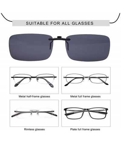 Wrap Polarized Clip on Sunglasses for Prescription/Myopia Eyeglasses Outdoor/Driving - Black - CJ1803U9MCO $14.71