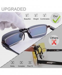 Wrap Polarized Clip on Sunglasses for Prescription/Myopia Eyeglasses Outdoor/Driving - Black - CJ1803U9MCO $14.71