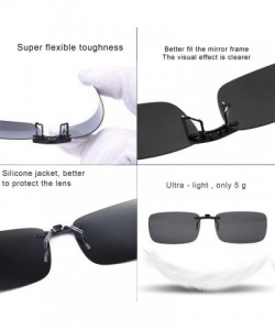 Wrap Polarized Clip on Sunglasses for Prescription/Myopia Eyeglasses Outdoor/Driving - Black - CJ1803U9MCO $14.71