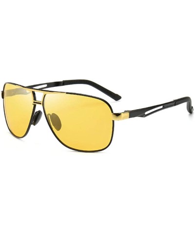 Aviator Men And Women Anti-Blue Light Color Polarized Sun Sunglasses Day And Night Metal Frame Polarized Glasses - CI18X9ZMX9...