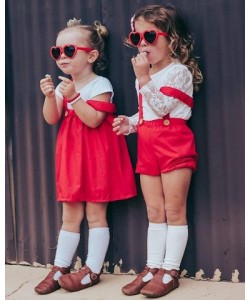 Oversized Dozen Pack Heart Sunglasses Party Favor Supplies Holiday Accessories Collection - Kids Red - CB18RC7T3LO $21.15