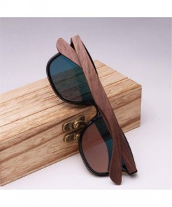 Rimless Polarized Walnut Wood Sunglasses Men Women Colorful Sun Glasses Mirror Shades - Gray Walnut Wood - CY194ODAMRK $27.66