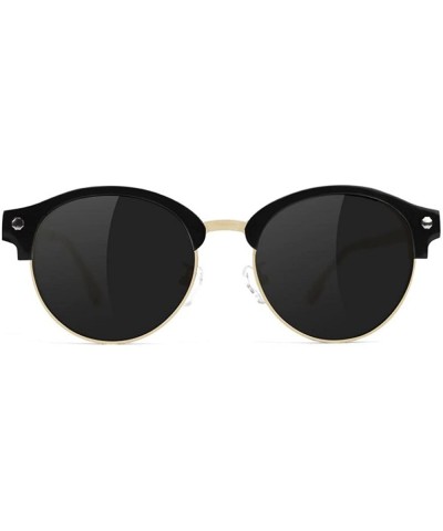 Round Paul Rodriguez Premium Plus Polarized- Anti Reflective Coating- Fashion frame - Black/Gold - CS1867QOXKN $47.85