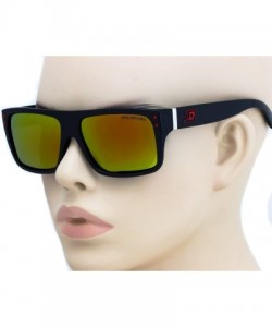 Square Flat Top Square Active Sports Shades Fashion POLARIZED Sunglasses with Colorful Mirrored Lens - Orange / Red - CR18E6O...