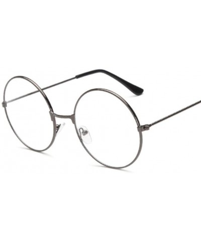 Round Vintage Popular Radiation Spectacles Sunglasses - Gun - CG1985Q4KGT $46.33