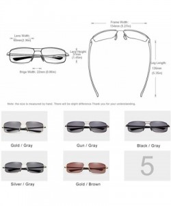 Square design glasses man driving a square frame sunglasses glasses goggles men classical - Gun Gray - CD1982YO5M8 $20.14