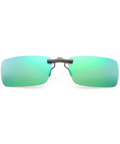 Rectangular Fashion Clip-on Flip-up Polarized Driving Fishing Rectangular Sunglasses - C5 - CW18QZQ6RA0 $16.22