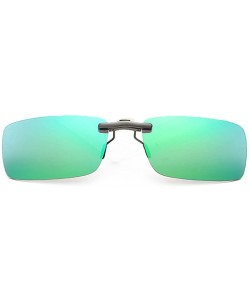 Rectangular Fashion Clip-on Flip-up Polarized Driving Fishing Rectangular Sunglasses - C5 - CW18QZQ6RA0 $16.22
