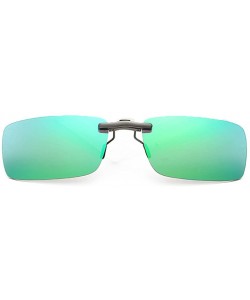 Rectangular Fashion Clip-on Flip-up Polarized Driving Fishing Rectangular Sunglasses - C5 - CW18QZQ6RA0 $16.22