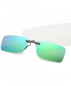Rectangular Fashion Clip-on Flip-up Polarized Driving Fishing Rectangular Sunglasses - C5 - CW18QZQ6RA0 $16.22