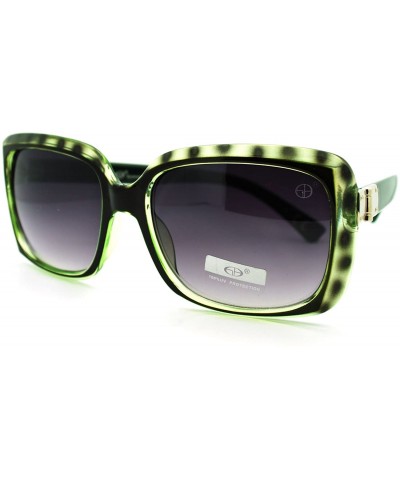 Square Women's Square Frame Designer Fashion Sunglasses - Purple Tort - CB11LJ8JTC9 $12.14