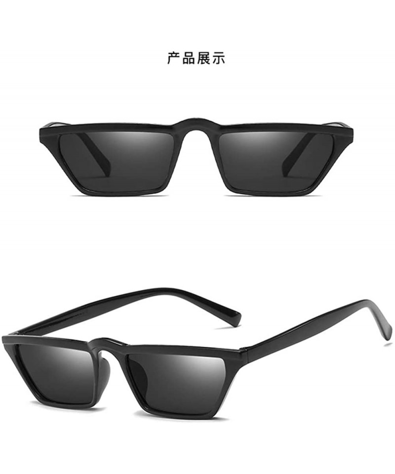 Rectangular Square Trend Fashion Small Eyebrow Sun Glasses Polarized Mirror Sunglasses Myopia Minus Lens - CY1904CKICY $32.43