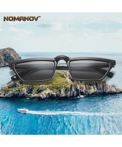 Rectangular Square Trend Fashion Small Eyebrow Sun Glasses Polarized Mirror Sunglasses Myopia Minus Lens - CY1904CKICY $32.43