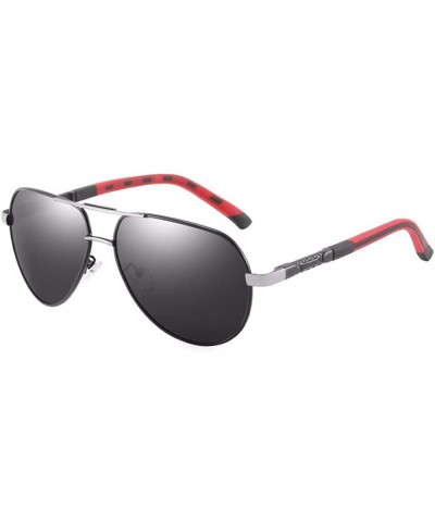 Aviator Male Polarizer Sunglasses Male Driver Polarizer Outdoor Fishing Glasses - B - CJ18QS0EIMU $25.95