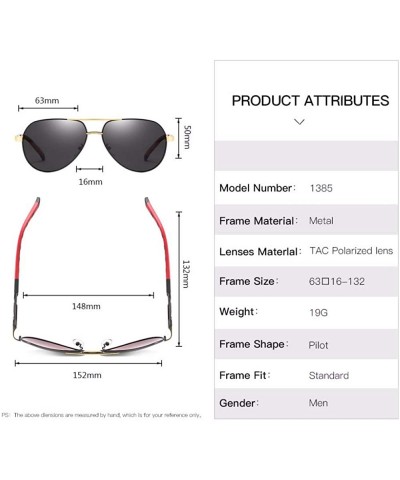 Aviator Male Polarizer Sunglasses Male Driver Polarizer Outdoor Fishing Glasses - B - CJ18QS0EIMU $25.95