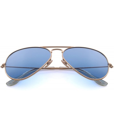 Aviator Classic Pilot Polarized Sunglasses for Men/Women58mm O8025 - Transparent Blue - CR18H36Y58E $15.96