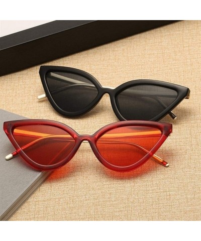 Cat Eye Women Cat Eye Sunglasses PC Frame Fashion For Female - Blackpink - CW199CCZ2LD $8.43