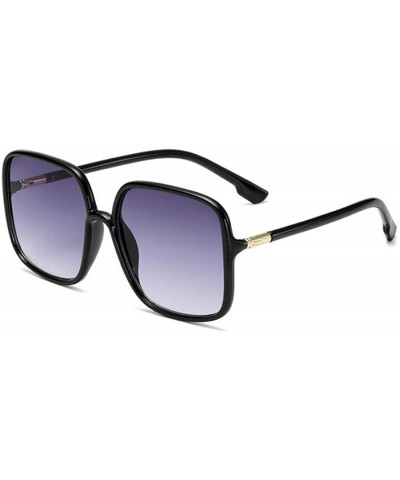 Oval Sunglasses For Women Vintage Round Sunglasses for Women Classic Retro Designer Style - Black Frame/Grey Lens - CD1905K82...