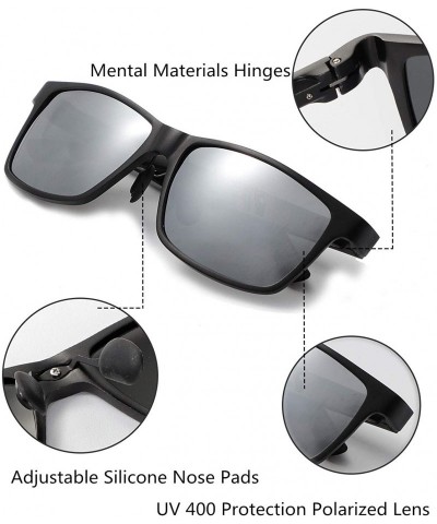 Sport Sunglasses for Men Women-Polarized UV400 Square Unisex Driving Sun Glasses - CY18QNSTD9D $39.60