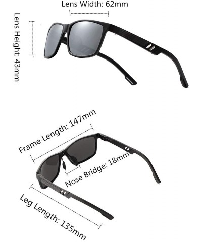 Sport Sunglasses for Men Women-Polarized UV400 Square Unisex Driving Sun Glasses - CY18QNSTD9D $39.60