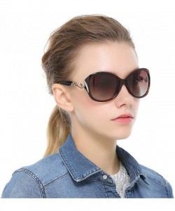 Oversized Polarized TAC Sunglasses for Women Vintage Big Frame Ladies Shades UV400 Sun Glasses - C - CI198OD8ZXD $19.28