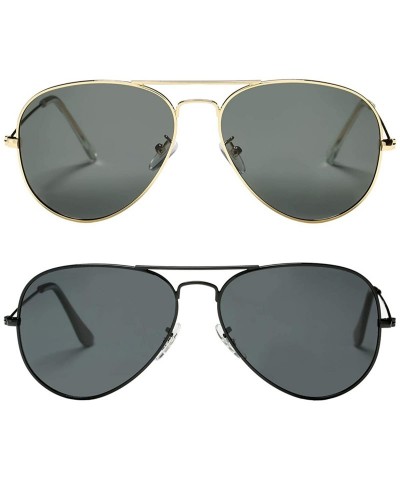 Aviator Classic Polarized Aviator Sunglasses for Men and Women UV400 Protection - CO184DWID8T $20.43