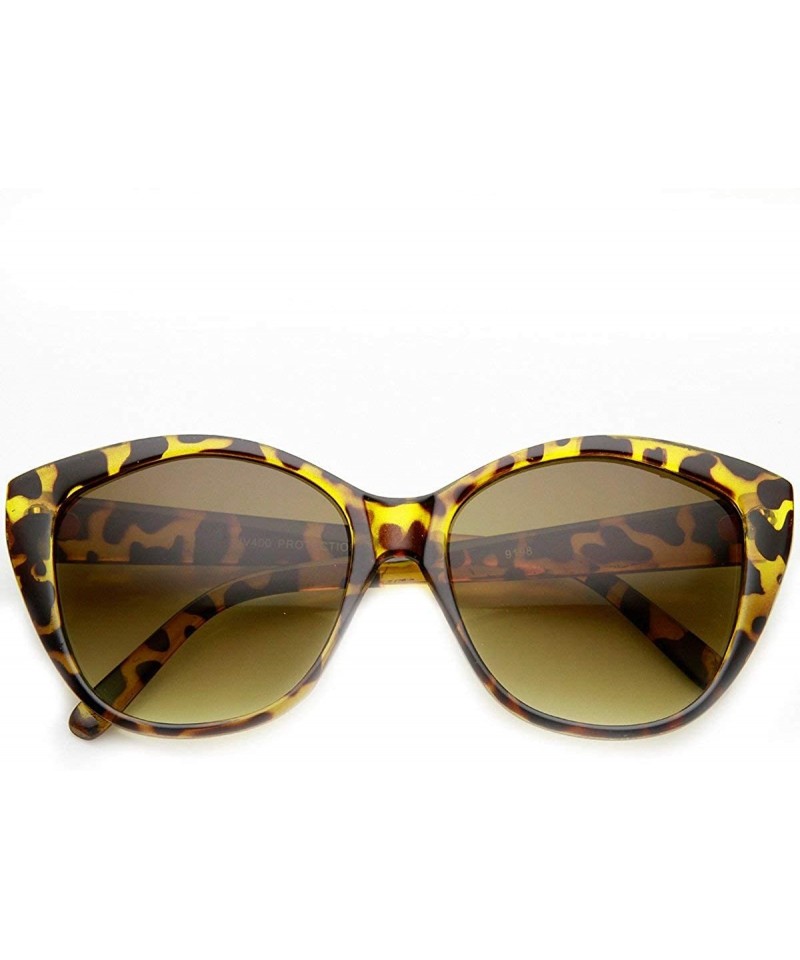 Oval Womens Oversized Oval Mod Glam High Fashion Sunglasses - Tortoise - CU11XN6RWJH $9.26