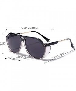 Rectangular Fashion Men's and Women's Resin lens Candy Colors Sunglasses UV400 - Black - C118N7Q9YXK $8.31
