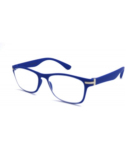 Oval TR90 Readers Flexie Reading Glasses schoolboy 2291RT - Z2 Matte Blue - CH18W0XKG6Q $38.50