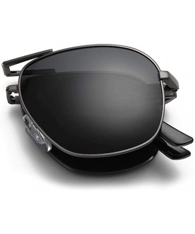 Rectangular Polarized Sunglasses for Men Women Folding Sunglasses Eyewear Sun Glasses for Outdoor - Silver - CS18X6HCUQN $14.22